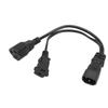 C14 To Nema 1 15R 5 15R Y Splitter 30cm PVC IEC320 C14 Male To Nema 1 15R 5 15R Female Power Cord