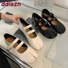 Fashion Fashion Buckle Strap Ladies Mary Janes Flats Shoes Soft Female Shallow Footwear Strange Toe Women Lolita Flats Shoes 2025 New