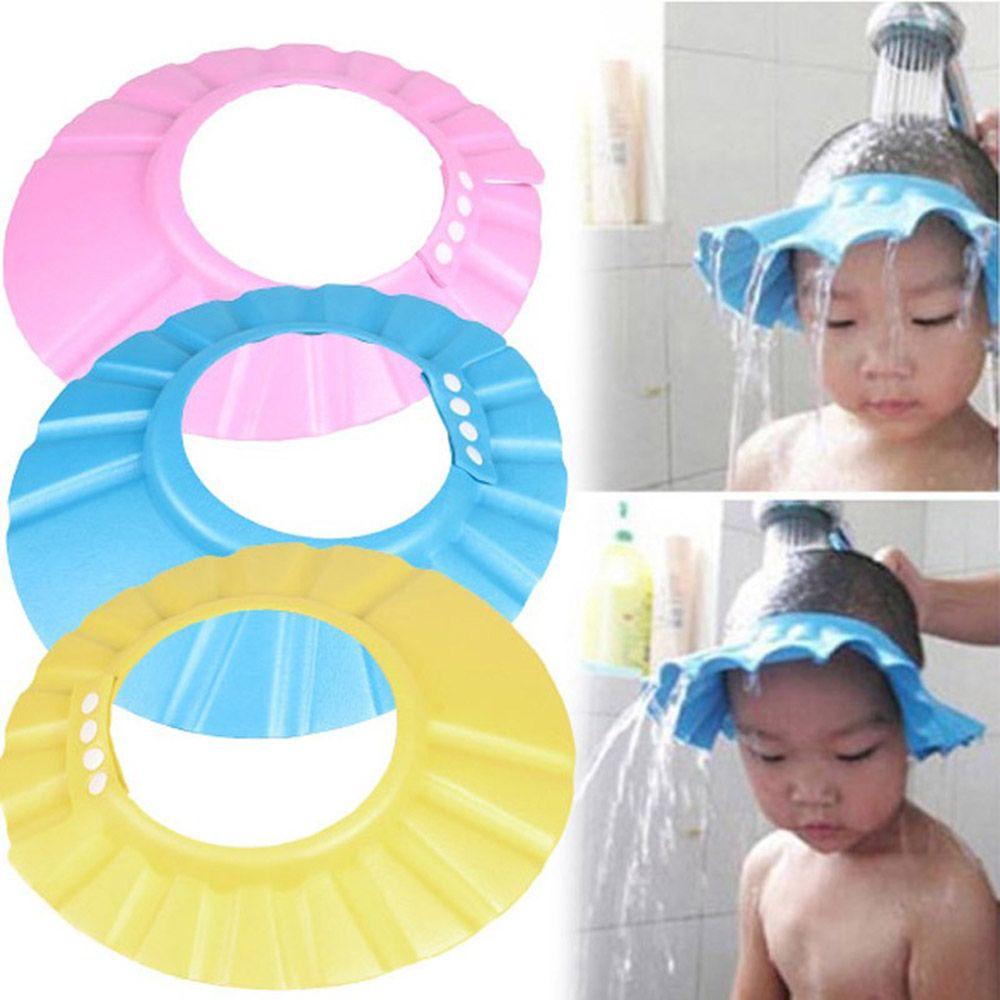 Adjustable Soft Kids Shampoo Bathing Hat Wash Hair Shield Shower Cap
