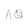 ANIA HAIE Double 925 Silver Hoop Ring Earrings E059-14H