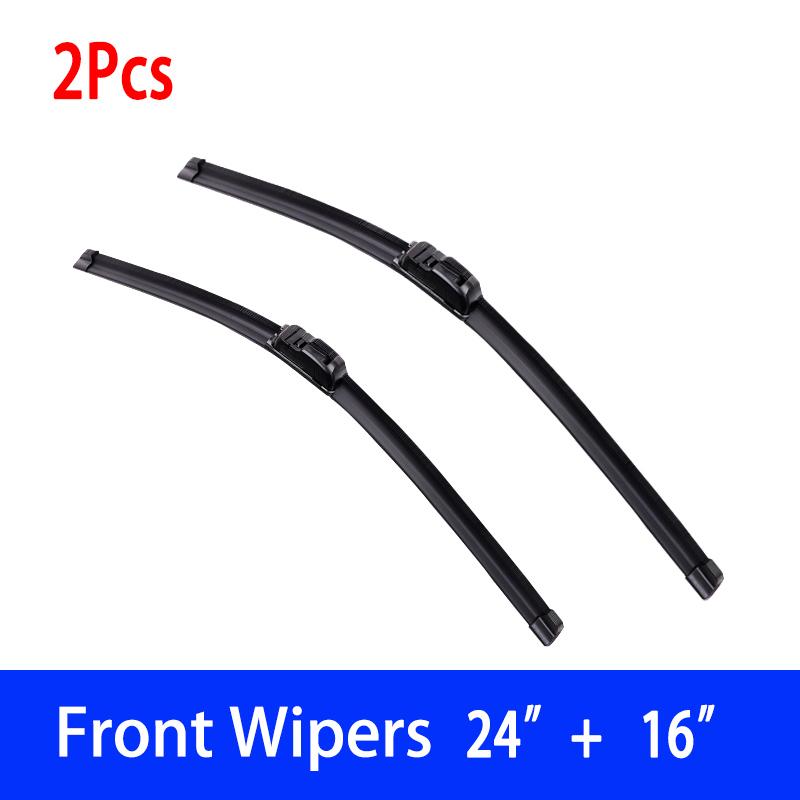 For KIA Sportage JE KM 2005-2010 Car Windshield Wiper U-type Soft Rubber Frameless Bracketless Car Wipers 24"+16"