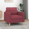 VidaXL Armchair Bordeaux Red 60 Cm Fabric, Armchair, Tub Chair, Club Chair, Sofa, Comfortable Sofa, 359081