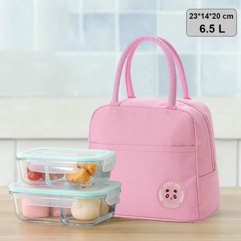 Унисекс Портативная сумка из ткани Оксфорд с медведем Бенто, повседневная сумка для пикника на открытом воздухе