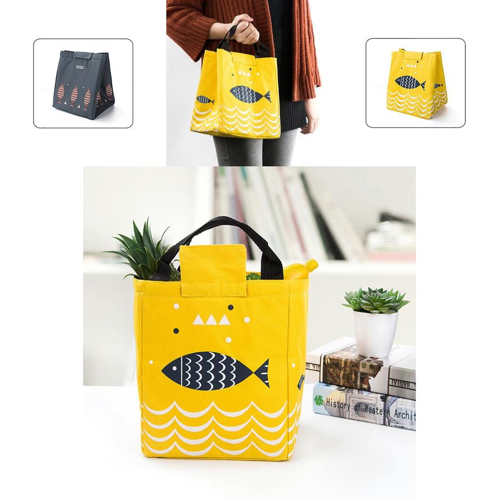 Многоразовая сумка-ланч Artone Fish Oxford с термоизоляцией и премиальным материалом