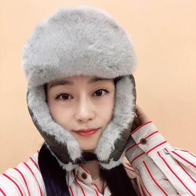 Зимняя защита от холода повседневная шапка-ушанка с подкладкой цвета хаки с мехом