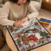 Рождественское одеяло для раскрашивания 100x70 см с акварельными фломастерами, Мягкое уютное одеяло для рисования для детей и взрослых, Веселый DIY подарок для раскрашивания
