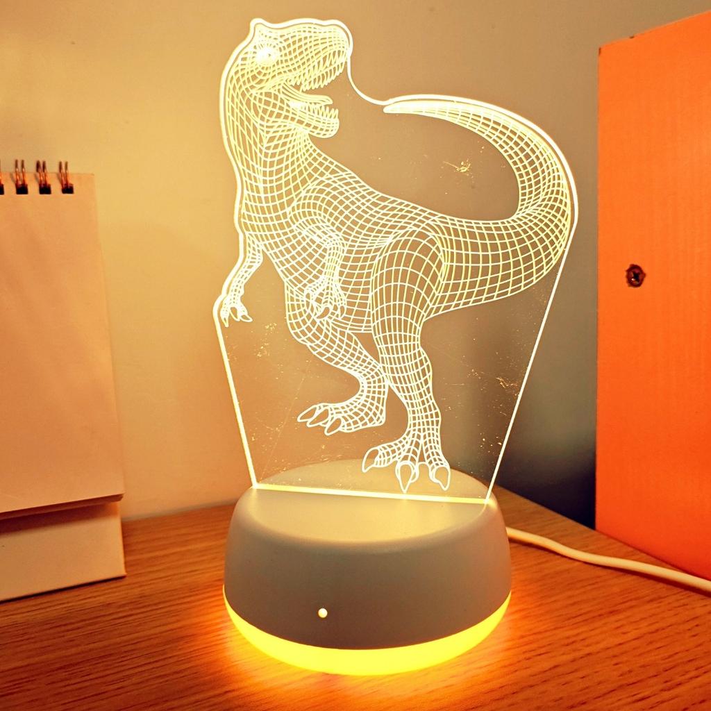 USB3D Ночник Тираннозавр - Идеальный подарок для любителей динозавров, Декоративный атмосферный светильник для спальни/рабочего стола