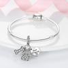 Fashion Trend 925 Silver Travel Airplane Dangle Charms Fit Original  Charm Bracelet DIY Sunflower Butterfly Bead