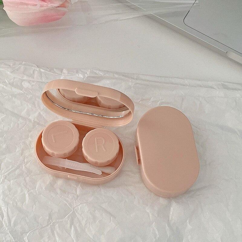 White Pink Yellow Glasses Cosmetic Contact Lenses Box Contact Lens Case For Eyes Travel Kit Holder Container Travel Accessaries