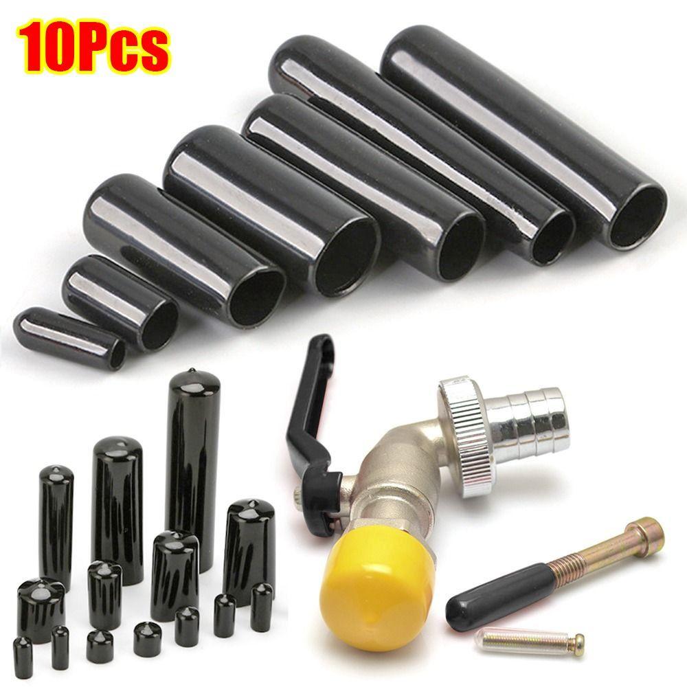 10pcs Durable Protective Lid Silicone Nut Seal Sleeve Stopper Plug Thread Protection Rubber Cap