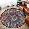 1 шт. Круглый ковер с узором Мандала, Пейсли для офиса, Круглые коврики под стул для гостиной, спальни, ванной комнаты, Декоративный ковер 091839