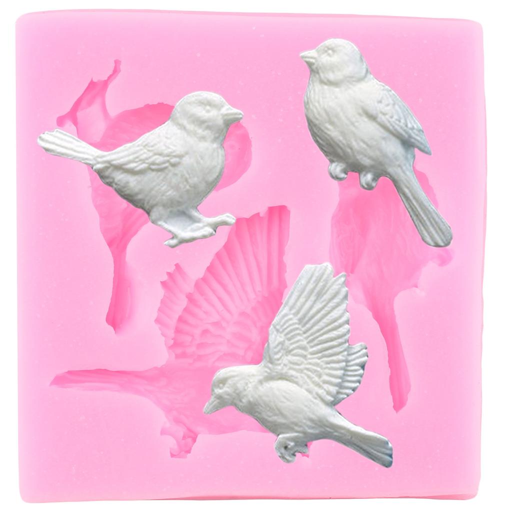 Силиконовые формы с милыми птицами, форма для помадки, сделай сам, украшения торта, форма для шоколадной мастики, кекс, топпер, конфеты, смоляные глиняные формы