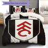 Fulham F.C  Pattern Bedding Quilt Set Quilt Cover Pillowcase Home Decoration Birthday Gift (1 * duvet cover + 2 * pillowcase, without core)
