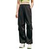 Comfortable Simple Versatile Solid Color Loose High Waist Breathable Sports Long Pants Women Bottoms Black 162528515-2