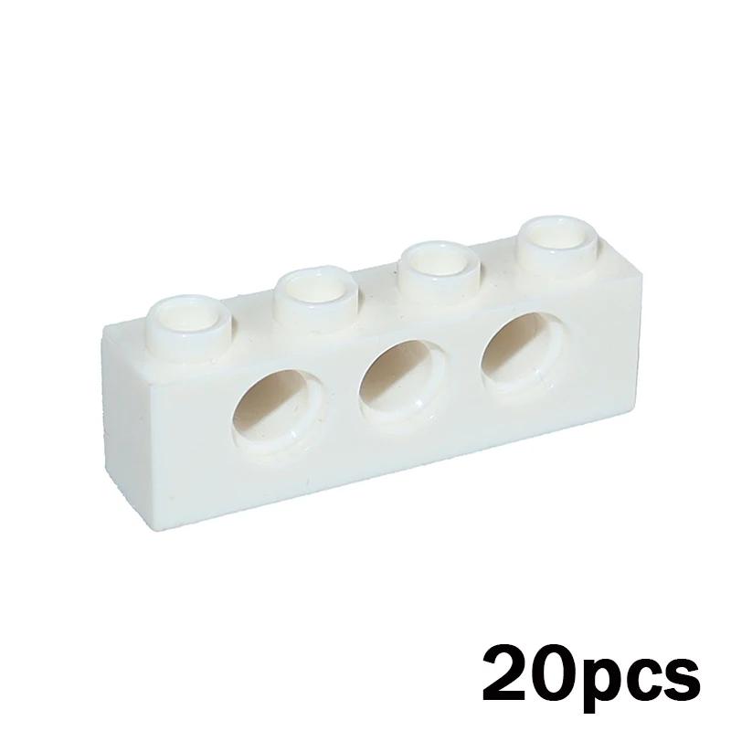 Кирпич 1x4 с 3 отверстиями MOC Технические Собираемые Частицы 3701 DIY Строительные Блоки Образовательная Игрушка для Детей