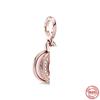 New Original Rose Gold Dangle Bead Charm Fit European Fashion Charms Bracelet Bangles Diy Jewelry P011