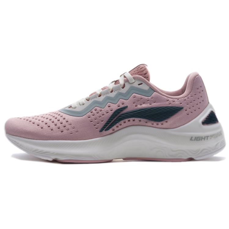 Li Ning Arashi Однослойные Вязаные Нескользящие Износостойкие Низкие Беговые Кроссовки Женские Mist Rose Pink ARHQ068-2
