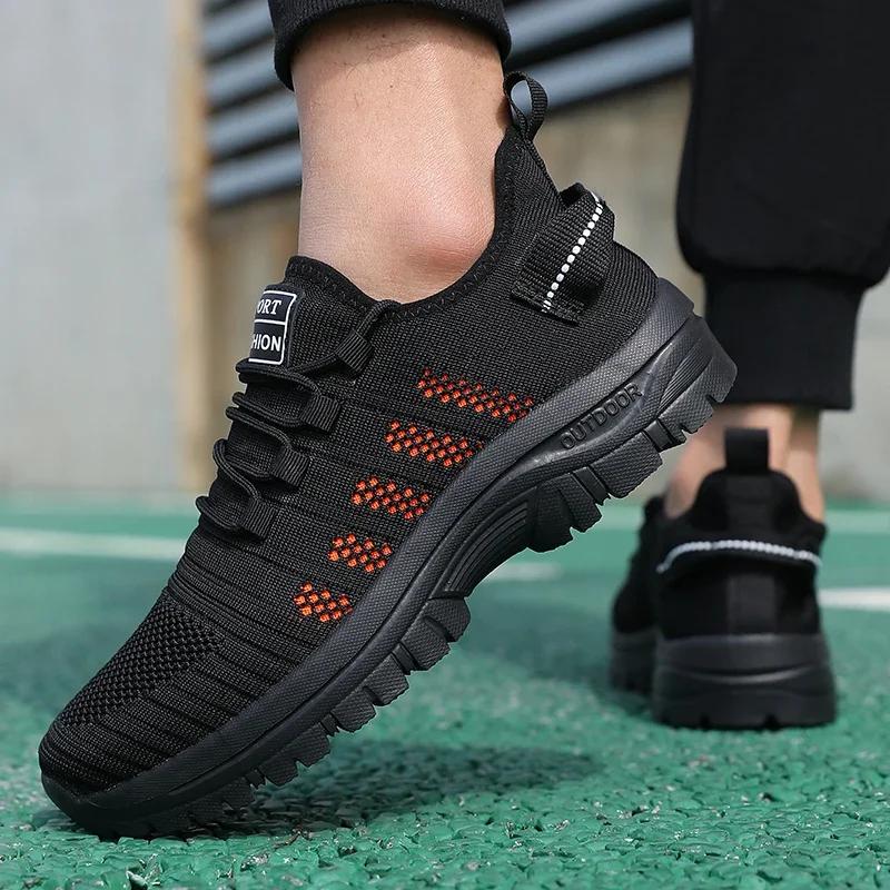 Fashion Men'S Outdoor Trainers Sneakers Breathable Mesh Non Slip Hiking Expeditions Shoes New Street Fitness Walks Running Shoes