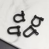 Outdoor Screw Joint Connector Shackle Fob Keychain Hook Solid Carabiner Key Ring D Bow Staples
