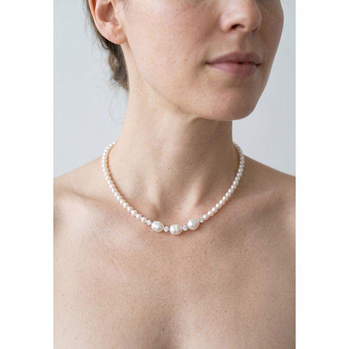 Collier - PEARLS & COLORS - Pearls & Colors - Perles d'eau douce (4-5 mm) + 3 baroques (11-12 mm) - Argent 925 - 42 cm