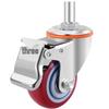 JNL N47929 3-inch Polyurethane Threaded Swivel Caster with Brake