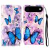 For iPhone 17 Air Case Pattern Leather Wallet Phone Cover with Strap
