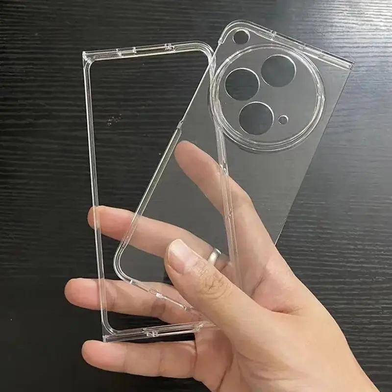 Прозрачный чехол для телефона HD для OnePlus Open 5G, прозрачный жесткий защитный чехол для ПК для Oppo Find N3, прочный чехол для OPPO Find N2, раскладной чехол для OPPO Find N