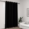 VidaXL Blackout Curtain Linen Look with Eyelets Black 290x245 Cm