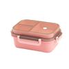1250ml Lunch Box Double Layer Compartment Large Capacity PP Students Meal Box with Tableware Office Supply