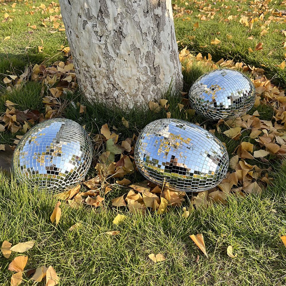 WTEMPO Винтажное зеркало Овальный шар Пасхальное декоративное яйцо Свадьба Лазер Диско Светоотражающий шар Дискотека KTV Реквизит для фотосъемки