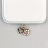 Mobile Phone Dust Plug Black White Love Heart-Shaped Phone Pendant For Phone Accessories For Type-C Port Pendant Decoration