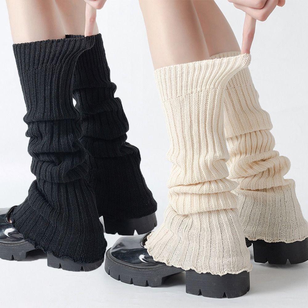 Crochet Pattern Knitted Foot Cover Thickened Crochet Socks Middle Tube Socks Cold Weather