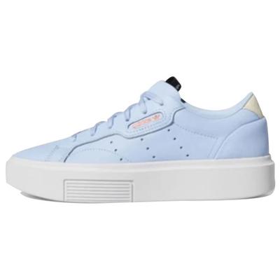 Оригинальные Sleek Супер Синтетическая Кожа Модные Нескользящие Легкие Дышащие Низкие Кеды для Скейтборда Женские Кроссовки Синие EE4504