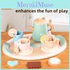Afternoon Tea Wooden Cookies Cups Tableware Set Children Toys For Role Playing