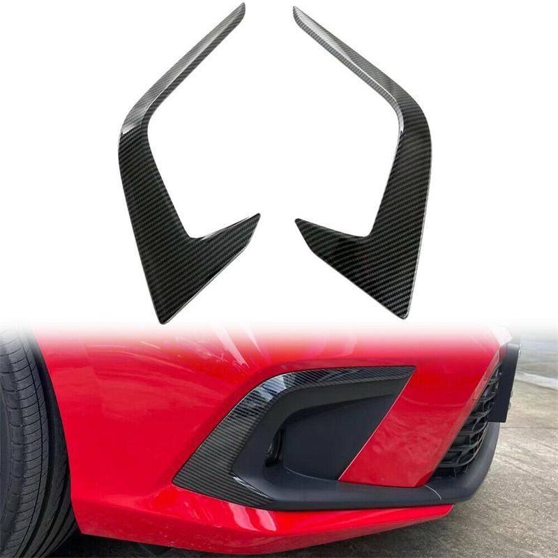 For Honda Civic 11th Gen -  Front/Rear Fog Light Lamp Eyelid Protect Cover Trim ABS Carbon Fiber