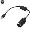 Car Adapter USB C Male To 9V 12V Car Cigarette Lighter Socket Step Up Cable Female Power Cord for Power Bank DVR