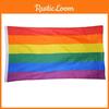 Lightweight 5ft X 3ft Rainbow Lgbt Flag With Double Stitched Edges For Long-lasting Use