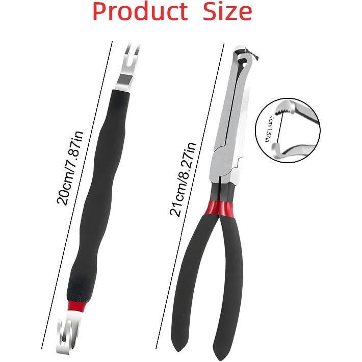 Electrical Disconnect Pliers, Electrical Connector Separator Tool, 8 Inch Automotive Electrical Disconnect Pliers For Cars, Locking Push Tab Plugs