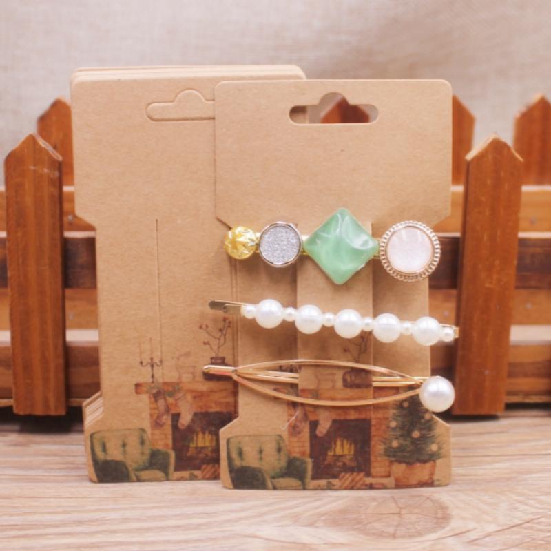 50 шт. 11,5x6,5 см квадратная белая/коричневая карточка для волос мешочек для украшений карточка для волос черная чистая бумага карточка для волос или карточка для демонстрации украшений