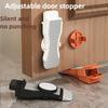 1-Pack Spring Door Security Stopper, Non-Slip Adjustable Heavy Duty Door Stop, Portable Anti-Slip Door Holder