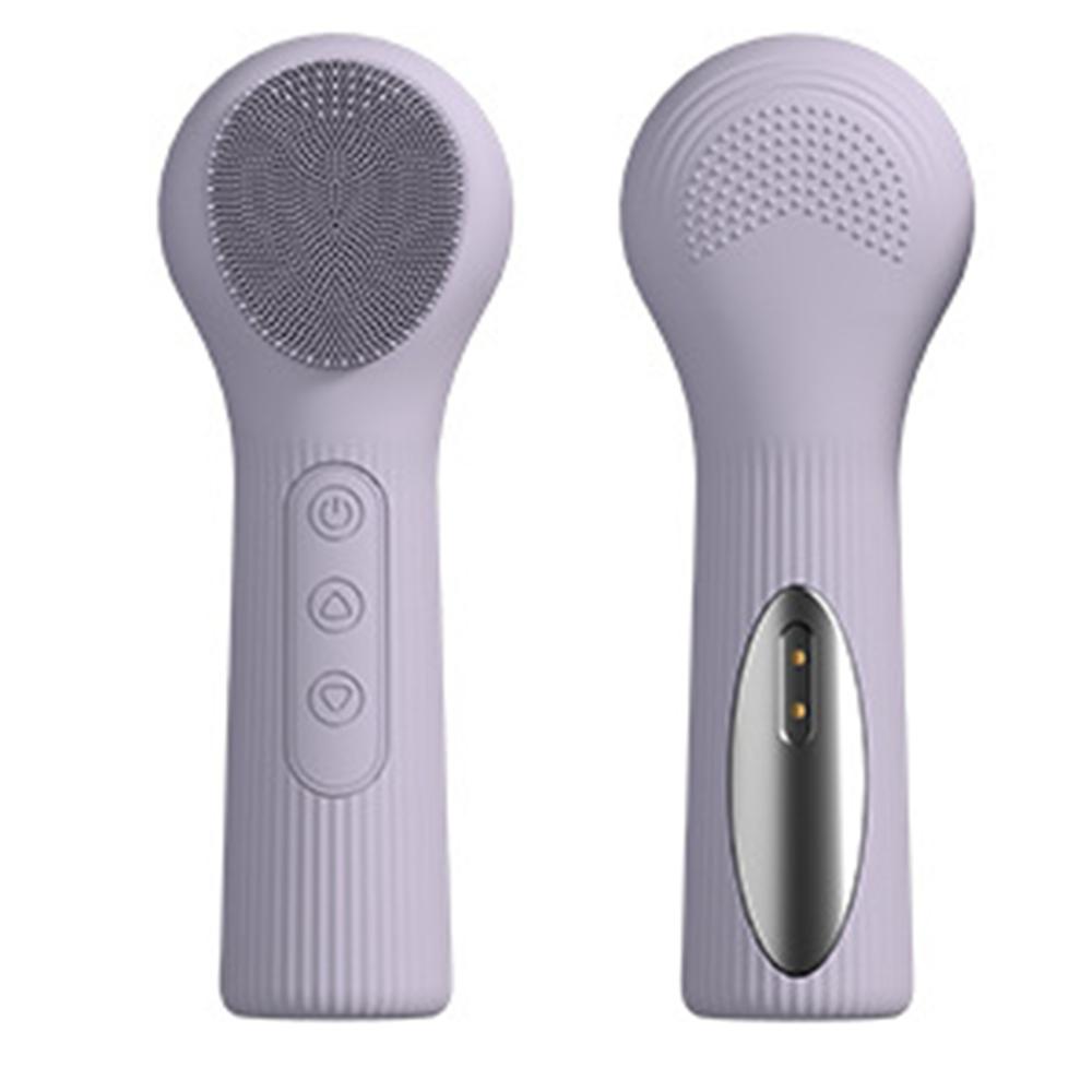 Heat Compress Electric Facial Cleansing Brush Ultrasonic Face Scrubber Skin Care