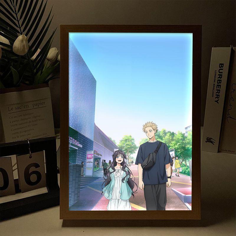 22см/8.66дюйма 3D Аниме Чироу Таро Световая картина Ароматный цветок расцветает с достоинством Периферия Светодиодный ночник Украшение для спальни