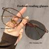 Модный тренд фотохромные женские очки для чтения с защитой от синего света универсальные очки с большой оправой в виде цветов