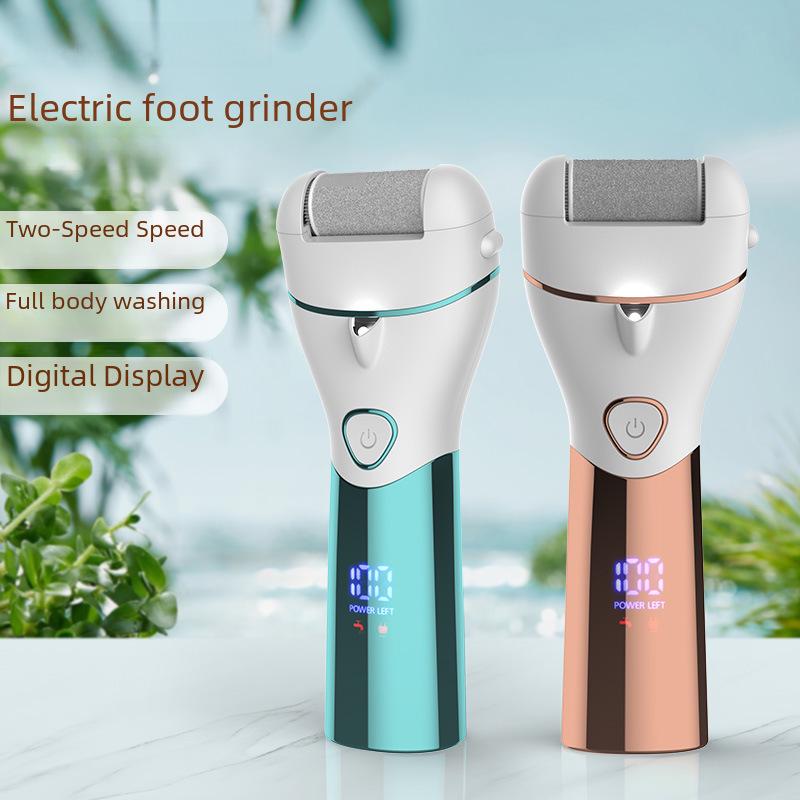 Электрическая шлифовальная машинка для ног с подсветкой для удаления омертвевшей кожи и мозолей; Инструмент для педикюра с камнем.