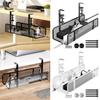 Adjustable Desk Cable Organizer Black White Under Table Cord Organizer  Home Office