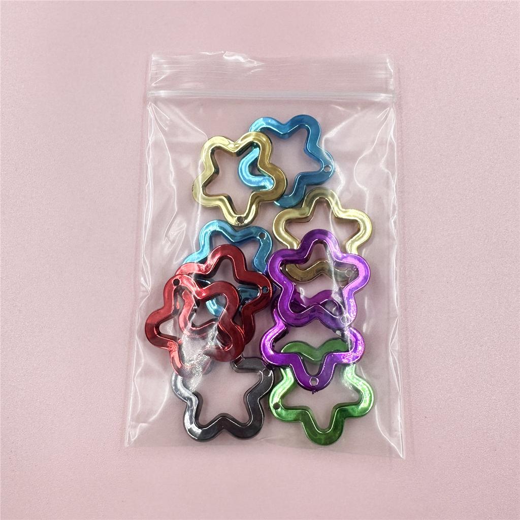 Аксессуары для украшений ручной работы DIY 10 шт. Подвеска-звезда для изготовления ожерелья, серег, россыпь бусин 30 мм, УФ-покрытие, модный акрил