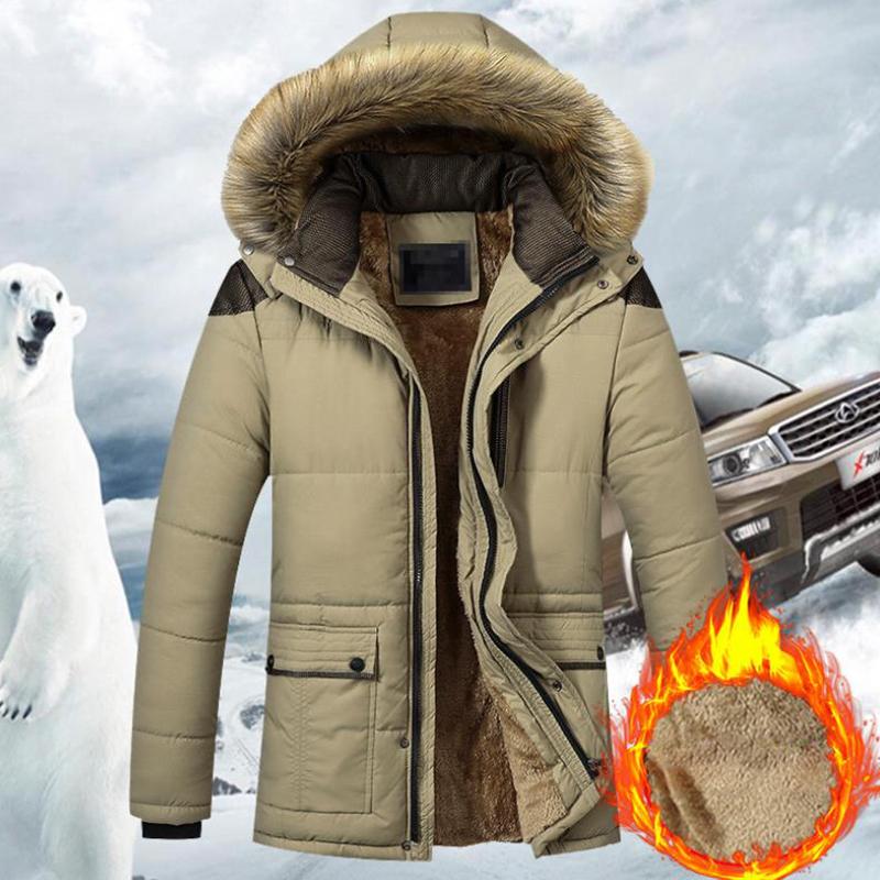 Новая зимняя модная мужская флисовая куртка с капюшоном, флисовая теплая и холодостойкая мужская стеганая куртка