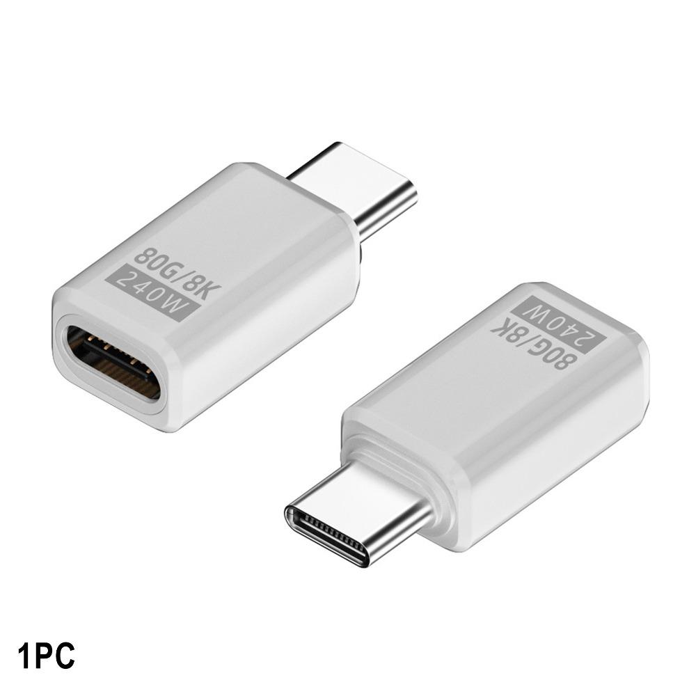 240 Вт Type-C Конвертер 80 Гбит/с 8K 60 Гц USB4 Адаптер Передача Данных Штекер на Розетку USB-C Удлинительный Разъем Мобильный Телефон