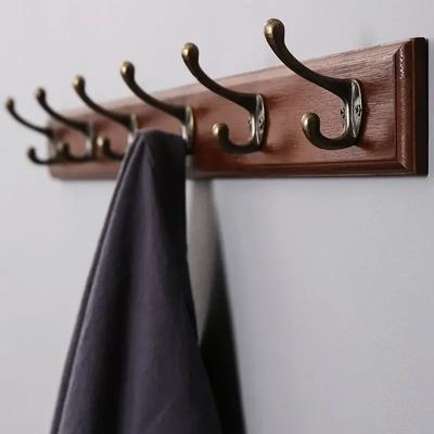 Настенная вешалка из цельного дерева с крючками, вешалка для одежды, головные уборы, органайзер для шкафа, мебель Perchero для декора прихожей и входа