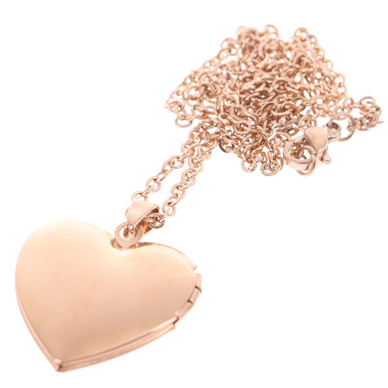 Love Heart Locket Pendants For Women Men Openable Photo Frame Picture Necklace